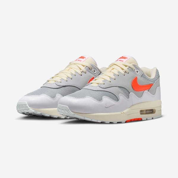 Patta x Nike Air Max 1 Waves "White/Hyper Crimson"