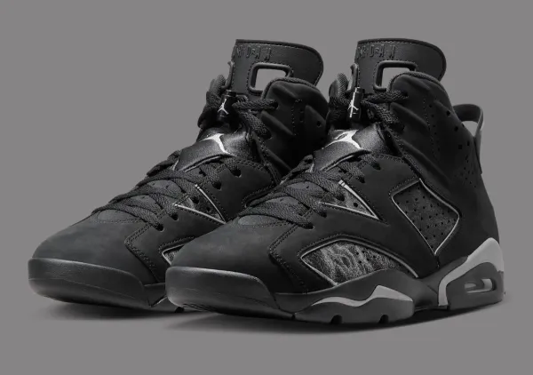 Air Jordan 6 "Cap and Gown" (IR2266-010) all-black suede with reflective piping