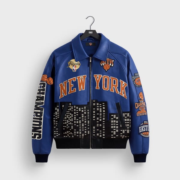 Kith for the New York Knicks 2026 Champions AVIREX leather bomber