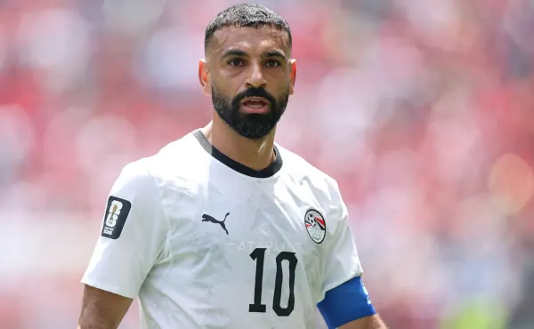Mohamed Salah during Egypt's 1-1 World Cup draw with Belgium