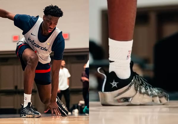 AJ Dybantsa in an unreleased Nike GT basketball model
