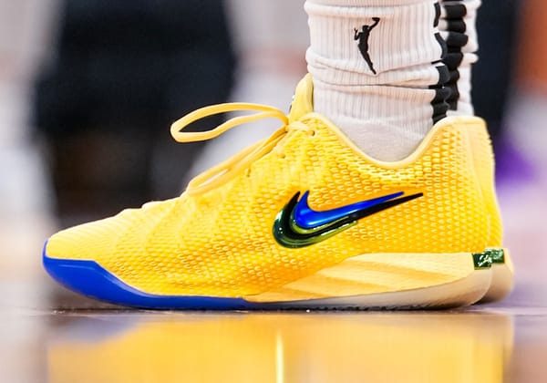 Nike Caitlin 1 Yellow Zest in Indiana Fever yellow and blue