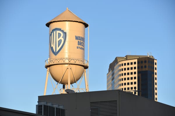 The Warner Bros. Studios water tower in Burbank, California