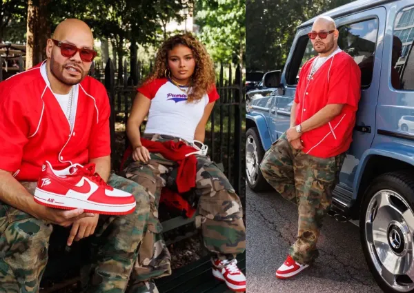 Terror Squad x Nike Air Force 1 Low 'University Red' in white and red leather