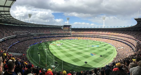 Wide view of a full Melbourne Cricket Ground, the venue that hosted the NFL's first regular-season game in Australia