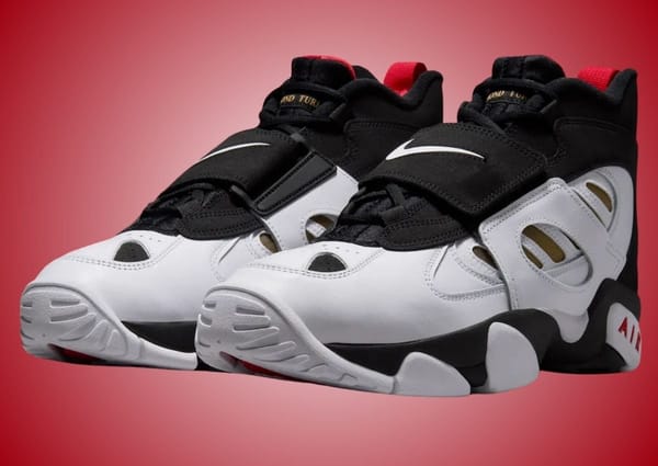 Nike Air Diamond Turf 2 "49ers" pair in black, white, metallic gold and varsity red