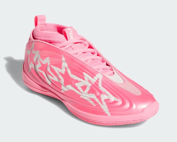 Rayasianboy x adidas Harden Vol. 10 RUEI in Beam Pink with star graphics, style code LB5656