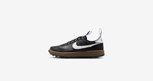 Tom Sachs x NikeCraft General Purpose Shoe Demerits in black leather with white Swoosh and gum sole, style code FZ1363-002