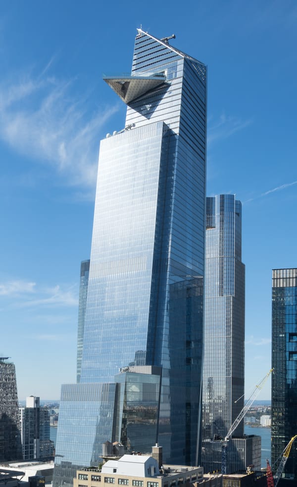 Hudson Yards skyline including 30 Hudson Yards, Warner Bros. Discovery's headquarters tower