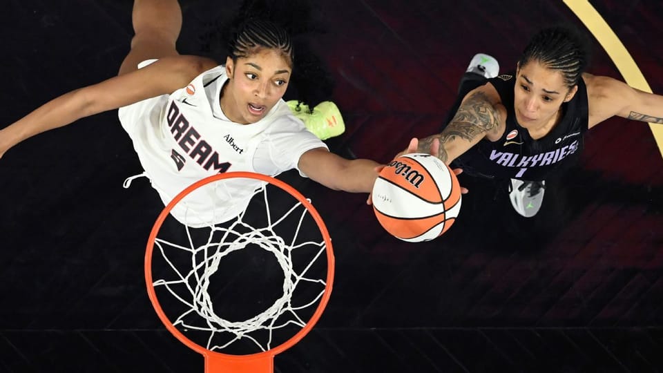 Golden State Valkyries and Atlanta Dream players during the 2026 WNBA Finals