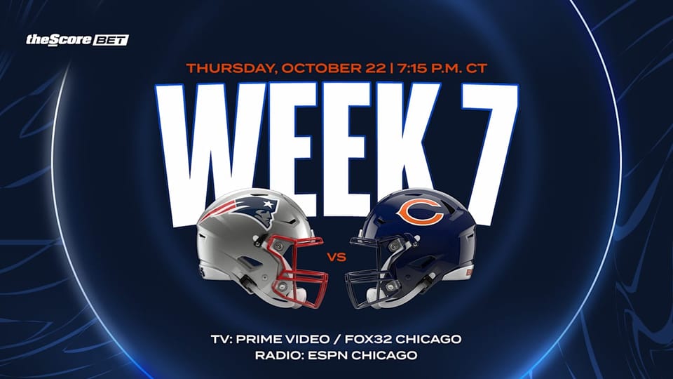 Patriots at Bears Thursday Night Football, Week 7
